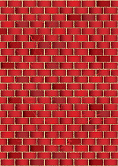 Image showing grunge red brick wall