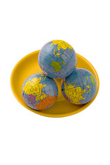 Image showing Three globes