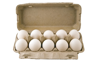 Image showing Eggs in the box