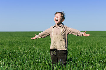 Image showing Boy in field