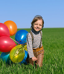 Image showing Children with balloons