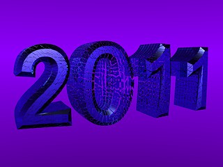 Image showing 3D rendered 2011 new year logo