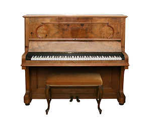 Image showing Antique Piano with path