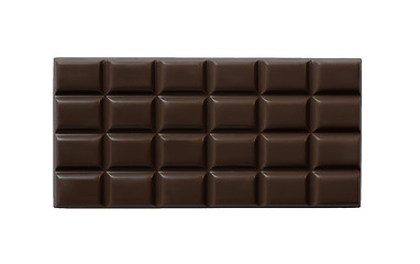 Image showing High quality dark chocolate bar isolated