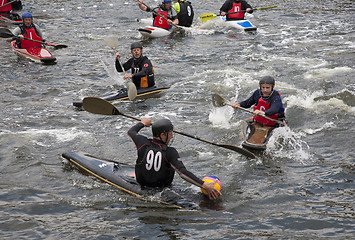 Image showing Kayak polo game