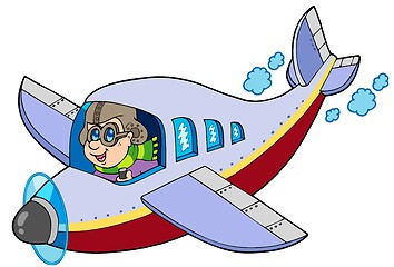 Image showing Cartoon aviator