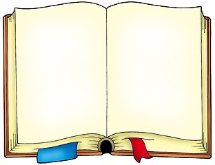 Image showing Old opened book