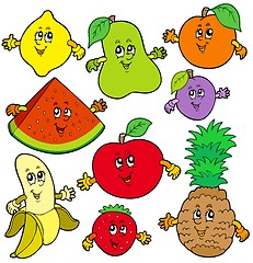 Image showing Various cartoon fruits