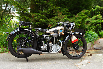 Image showing old vintage motorcycle