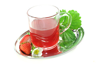 Image showing strawberry tea