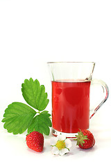 Image showing strawberry tea