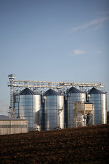 Image showing Landscape with silo