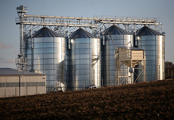 Image showing Landscape with silo