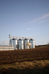 Image showing Landscape with silo