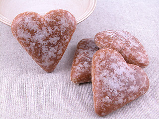 Image showing gingerbread hearts