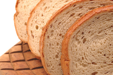 Image showing slices of rye close up