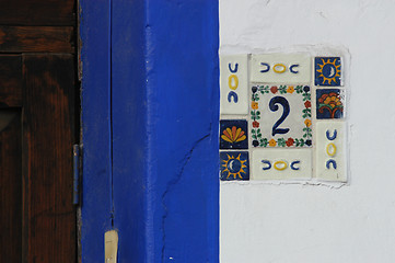 Image showing Detail of entrance of building in San Cristobal de las Casas