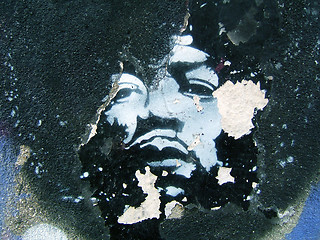 Image showing Black Man  Face Graffiti