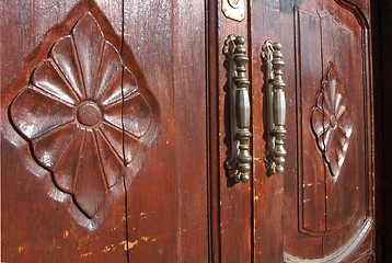 Image showing Detail of old door in San Cristobal de las Casas