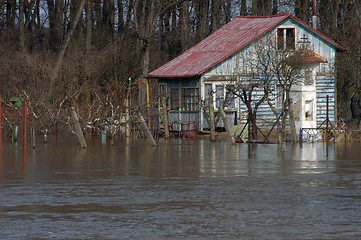 Image showing flooded house in Moravian city