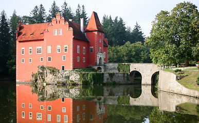 Image showing The red water chateau in the the Czech republic - Cervena Lhota