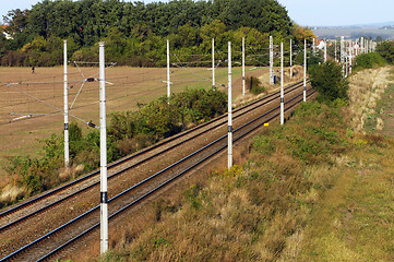 Image showing Railway crossing country