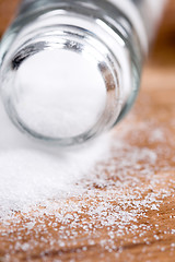 Image showing salt in glass container