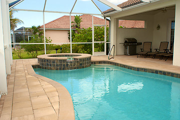 Image showing swimming pool and sitting area