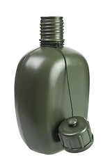 Image showing Army green plastic canteen