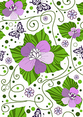 Image showing Seamless floral pattern