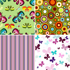 Image showing Set seamless patterns