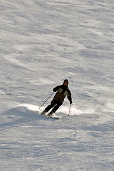 Image showing Skier in powder snow