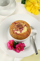 Image showing Blackberry Sponge Pudding