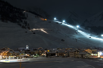 Image showing Ski village night scenario