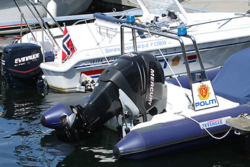 Image showing Police boats