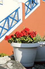 Image showing street scene oia ia santorini greece