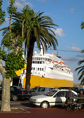Image showing cruise ship harbor bastia corsica france