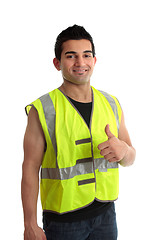 Image showing Builder construction worker thumbs up