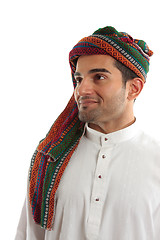 Image showing Confident, smiling ethnic arab man