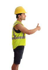 Image showing Construction worker handyman thumbs up