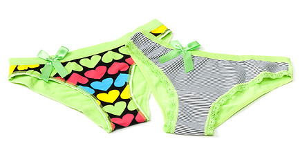 Image showing Two green feminine panties