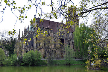 Image showing Johanneskirche Stuttgart Feuersee