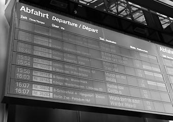 Image showing Timetable