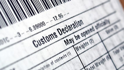 Image showing Customs declaration