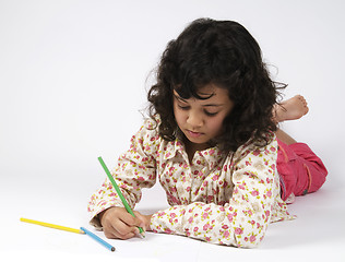 Image showing Drawing Child