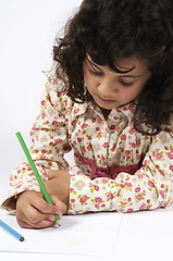 Image showing Drawing Girl