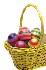 Image showing Easter Eggs In A Basket -1