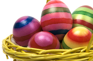 Image showing Easter Eggs In A Basket -2