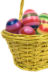 Image showing Easter Eggs In A Basket -3