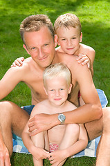 Image showing Father And Sons